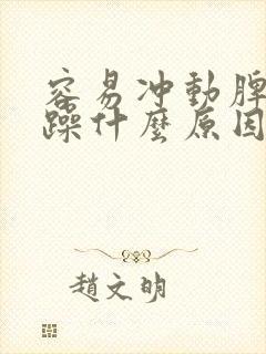 容易冲动脾气暴躁什么原因