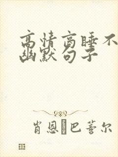 高情商睡不着的幽默句子