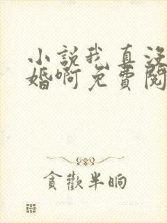 小说我真没想结婚啊免费阅读全文