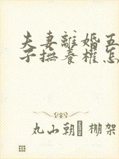 夫妻离婚五岁孩子抚养权怎么判定