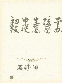 初中生孩子厌学叛逆怎么办