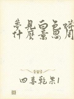 梦见白色蟒蛇是什么意思周公解梦