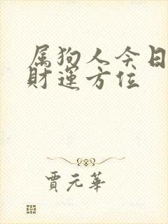 属狗人今日打牌财运方位