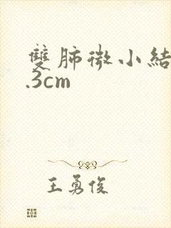 双肺微小结节0.3cm