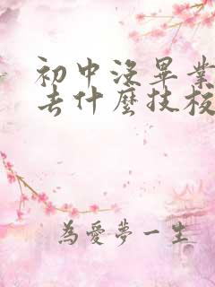 初中没毕业可以去什么技校?