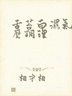 舌苔白湿气重怎么调理