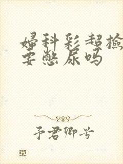 妇科彩超检查需要憋尿吗