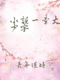 小说一章大概多少字