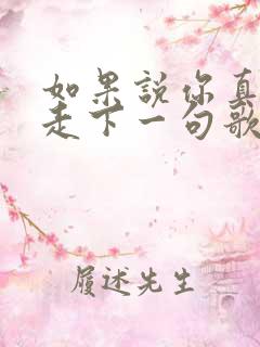 如果说你真的要走下一句歌词