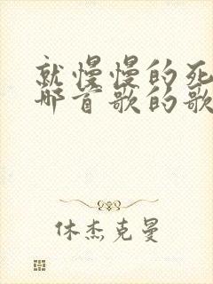 就慢慢的死掉是哪首歌的歌词