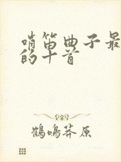 哨笛曲子最好听的十首