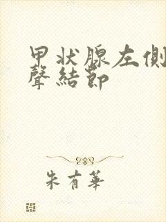 甲状腺左侧强回声结节