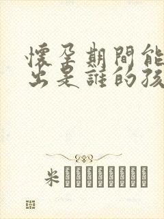 怀孕期间能检查出是谁的孩子吗?