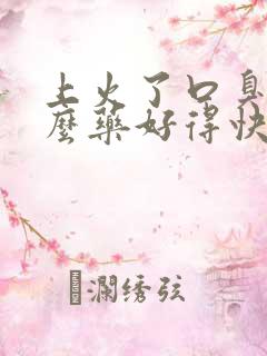 上火了口臭吃什么药好得快