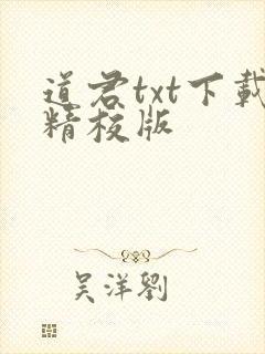 道君txt下载精校版