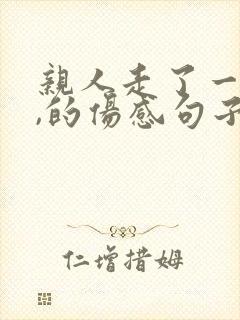 亲人走了一个月,的伤感句子