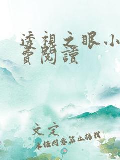 透视之眼小说免费阅读