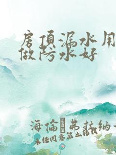 房顶漏水用什么做防水好
