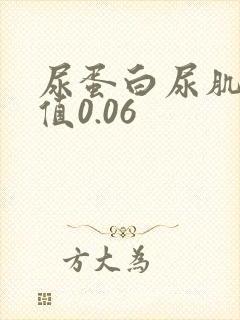 尿蛋白尿肌酐比值0.06