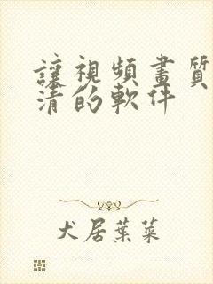 让视频画质变高清的软件