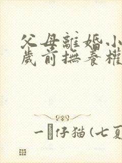 父母离婚小孩几岁前抚养权归妈妈