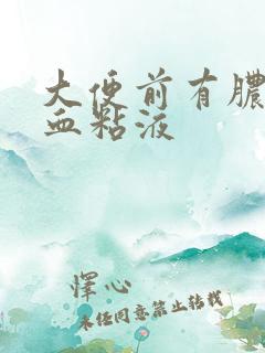 大便前有脓状带血粘液