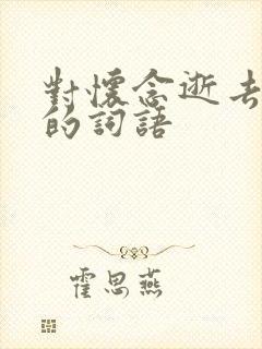 对怀念逝去亲人的词语