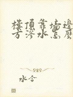 楼顶靠墙边的地方渗水怎么维修