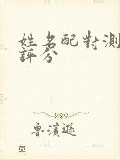 姓名配对测姻缘评分