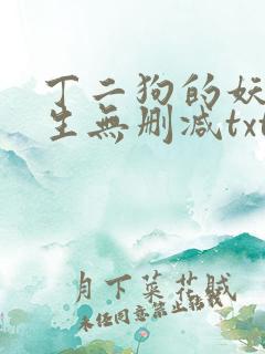 丁二狗的妖孽人生无删减txt