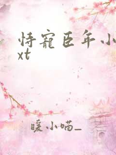 恃宠臣年小说txt