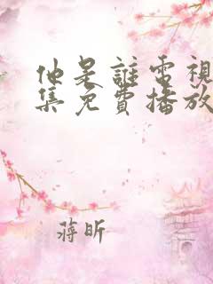 他是谁电视剧全集免费播放在线观看