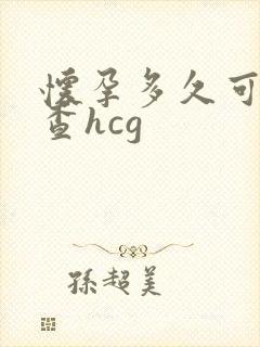 怀孕多久可以检查hcg