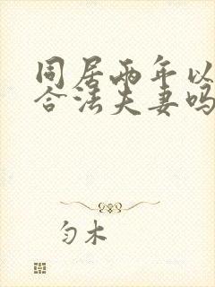 同居两年以上算合法夫妻吗