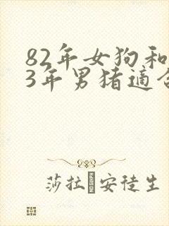 82年女狗和83年男猪适合做夫妻吗