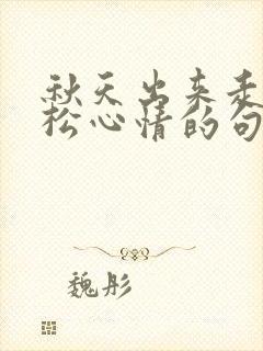 秋天出来走走放松心情的句子