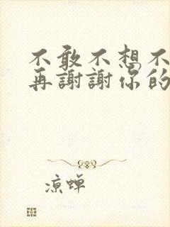 不敢不想不应该再谢谢你的爱歌词是什么意思