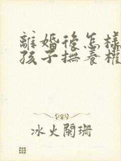 离婚后怎样争夺孩子抚养权问题