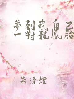 梦到我自己生了一对龙凤胎