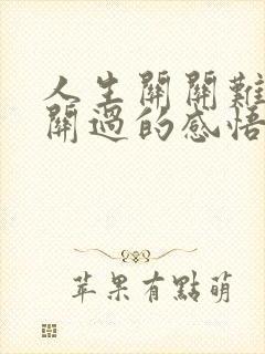 人生关关难过关关过的感悟的句子