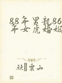88年男龙86年女虎婚姻相配好吗