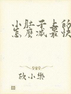 小肚子上的赘肉怎么减最快