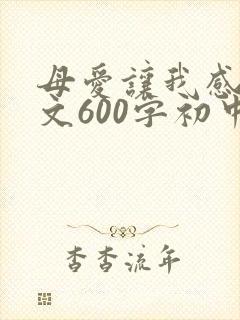 母爱让我感动作文600字初中