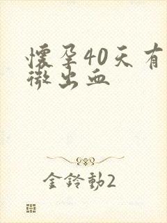 怀孕40天有轻微出血