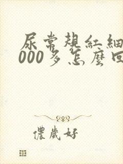 尿常规红细胞2000多怎么回事