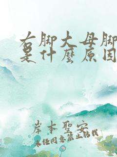 右脚大母脚趾麻是什么原因