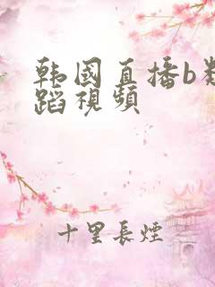 韩国直播b类舞蹈视频