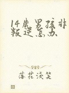 14岁男孩非常叛逆怎办