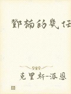 邓楠的几任丈夫