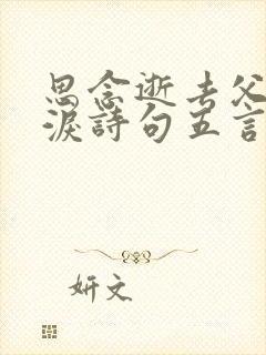 思念逝去父亲催泪诗句五言